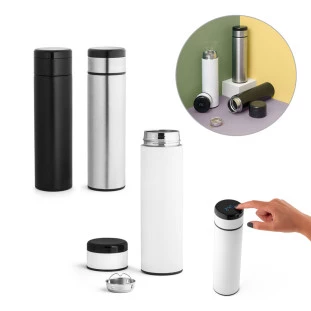 Garrafa Térmica 450ml com Termômetro Digital ROSSI