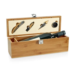 Conjunto para vinho em Bambu SYRAH