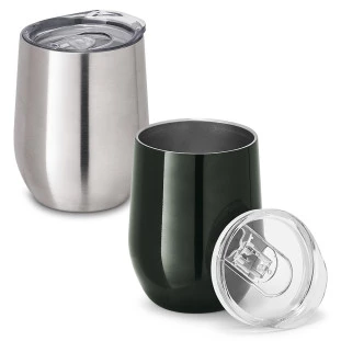 Copo de Viagem em Aço Inox 400ml RONDE. 