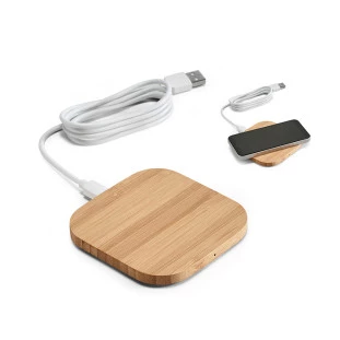 Carregador Wireless em Bambu POWER. 