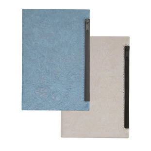 Caderno Em Tecido Sintético Tipo Couro com Zíper