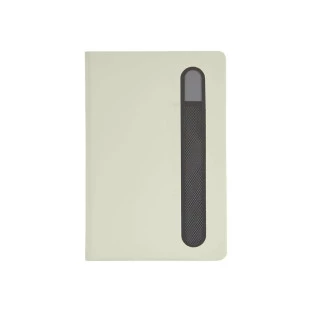 Caderno Em Tecido Sintético Tipo Couro com Suporte para Caneta
