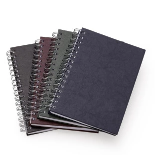 Caderno Pequeno Com Capa Em Tecido Sintético Tipo Couro 