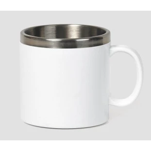 Caneca em Aço Inox/Poliestireno - 300ml