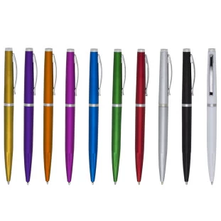 Caneta Plástica com Design Fino
