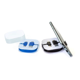 Cabo 4 em 1 com Case Suporte para Celular