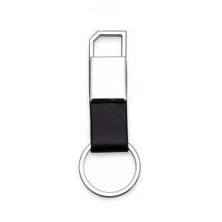 Chaveiro Metal com Tecido Sintético Tipo Couro
