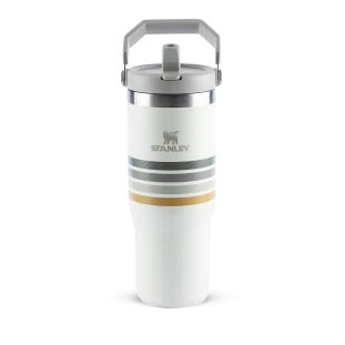Tumbler Térmico Flip Straw Varsity Cream Ash Stripes | 887ml