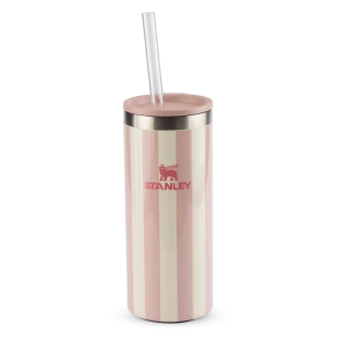Can Cooler Slim com canudo Peach Whip Cabana Gloss | 296ML