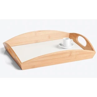 Bandeja Retangular para Servir em Bambu Itália 35cm