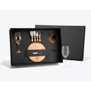 Kit Queijo e Vinho com Abridor Saca Rolhas- 8 peças