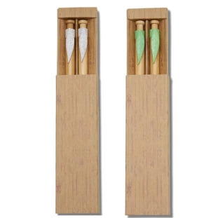 Conjunto de Caneta e Lapiseira em Bambu