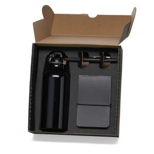 Kit Boas Vindas com Squeeze, Caneta e Bloco - 3 Pçs