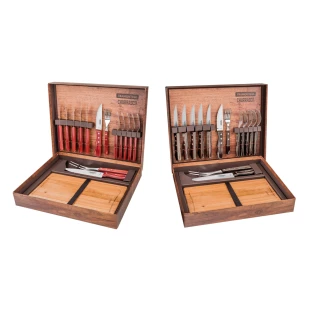 Kit Churrasco em Aço Inox e Cabos em Madeira Polywood 15 Peças - Tramontina