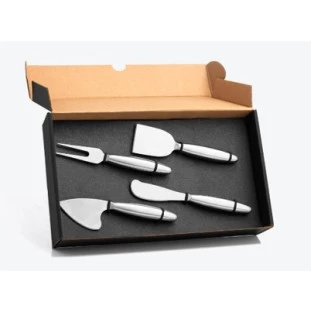 Conjunto de Facas para Queijos em Aço Inox - 4 Peças 