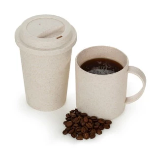 Kit Copo e Caneca em Fibra de Bambu