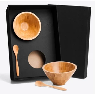 Kit para Café da Manhã em Bambu com 4 Peças