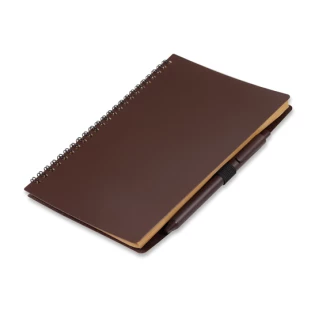 Kit Escritório Caderno+Caneta em Café e PP