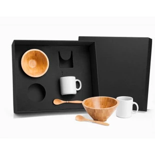 Kit para Café da Manhã em Bambu com 6 Peças
