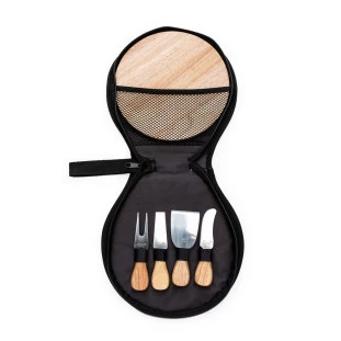Kit para Queijo em Bambu com Estojo - 5 peças