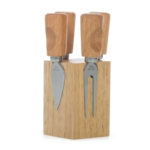 Kit Queijo com base e 4 peças