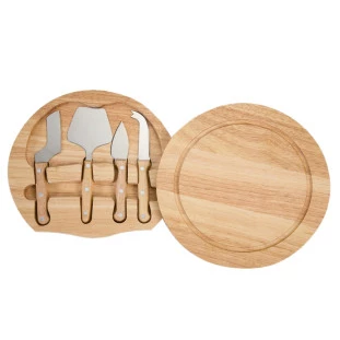 Kit para Queijo com Tábua Deslizante - 5 Peças