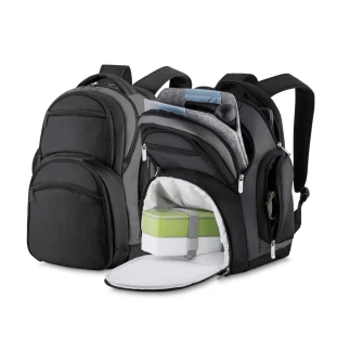 Mochila para Notebook e Bolsa Térmica em Poliéster.