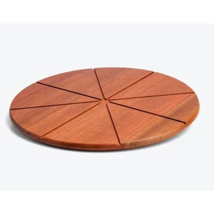 Tábua para Pizza em Jatobá com Divisões - 35cm