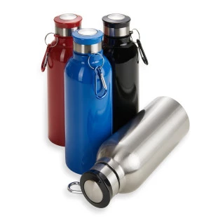 Squeeze Metálico Com Mosquetão 700ml