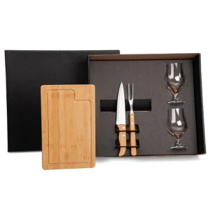 Kit Churrasco Com Copos - 5 Pçs