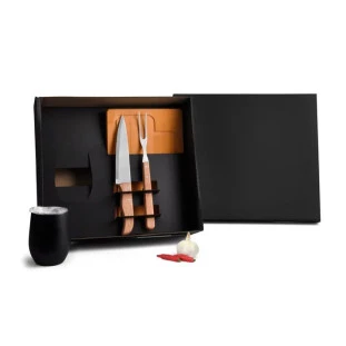 Kit Para Churrasco Com Copo Térmico - 4 Pçs