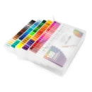 KIT CANETINHAS PONTA DUPLA COM 100 CORES