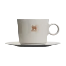 Caneca Daybreak Cappuccino com Pires Ash Bronze | 192ML