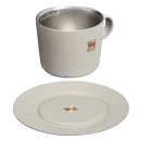 Caneca Daybreak Cappuccino com Pires Ash Bronze | 192ML