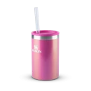Can Cooler com canudo Stanley Dazzle Pink Shimmer | 296ML