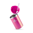 Can Cooler com canudo Stanley Dazzle Pink Shimmer | 296ML