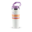 Tumbler Térmico Flip Straw Varsity Cream Lilac Stripes | 887ml