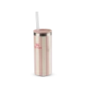 Can Cooler Slim com canudo Peach Whip Cabana Gloss | 296ML