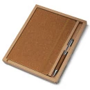 Kit Escritório Capa em Couro Reciclado e Caneta Metalica extra