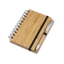 Caderno Capa em Bambu c/ Caneta (14x09cm)