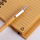 Caderno Capa em Bambu c/ Caneta (18x13cm) extra