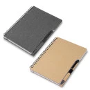 Caderno Capa em Papelão Reciclado c/ Caneta