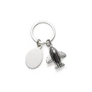 CHAVEIRO METAL AVIÃO C/ PLACA 