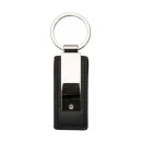 CHAVEIRO METAL COM COURO