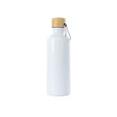 GARRAFA ALUMÍNIO 500ML TAMPA BAMBU