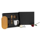 KIT PARA CAFÉ COM VELA AROMATIZADA - 4 PÇS