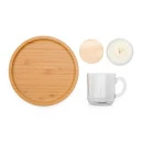 KIT PARA CAFÉ COM VELA AROMATIZADA - 3 PÇS