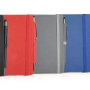 CADERNETA P/ ANOTAÇÕES COM CANETA - AZUL