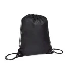 MOCHILA SACOLA EM NYLON 190D - PRETA - 42X32CM