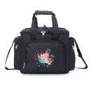 BOLSA TÉRMICA PRETA EM POLYESTER 600D, 300D E PEVA - 15L